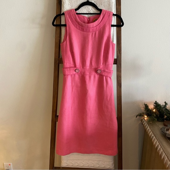 Tory Burch Dresses & Skirts - Tory Burch classic solid pink sleeveless mini dress